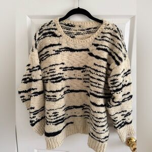 Iro Cozy Cream and Black Women's Sweater